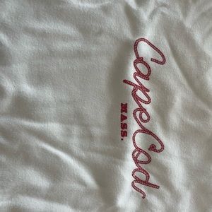 Brandy Melville White Tee with Red Cape Cod Print